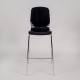 bar stool with backrest, white